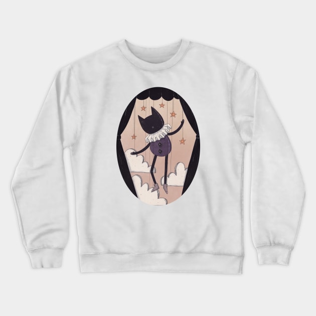 Puppet Cat Crewneck Sweatshirt by Sickyll